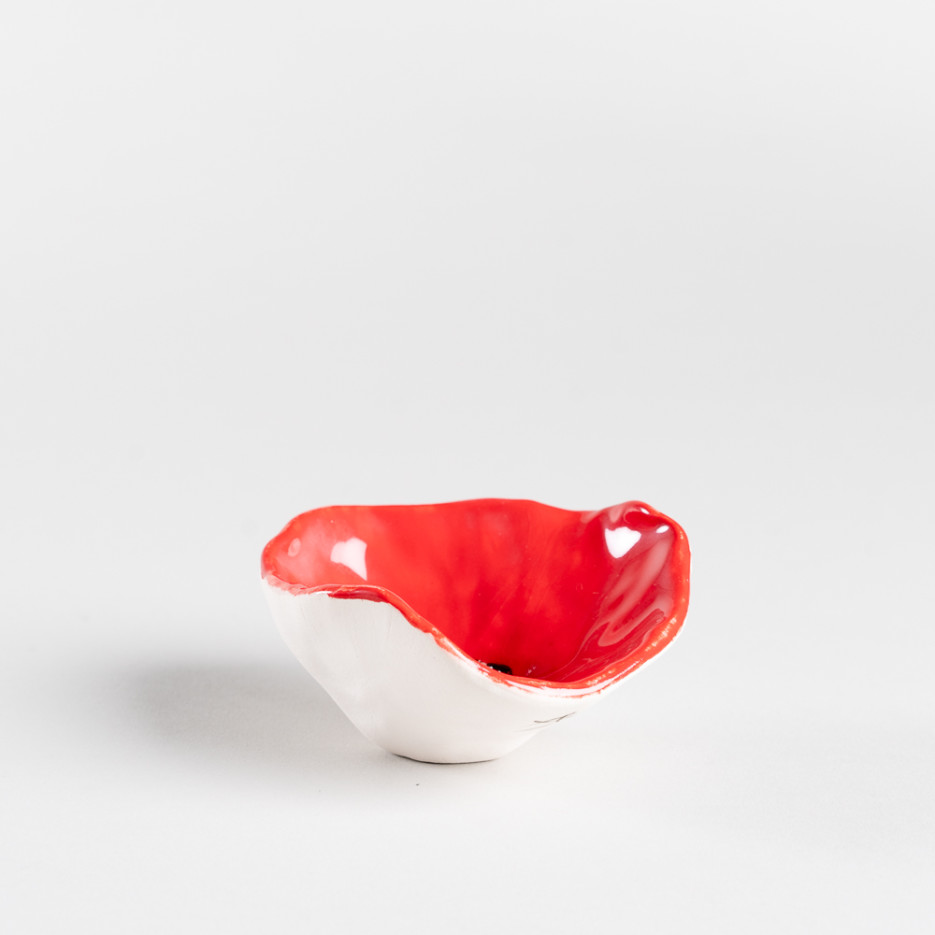 Image of Red Poppy Flower Bowl