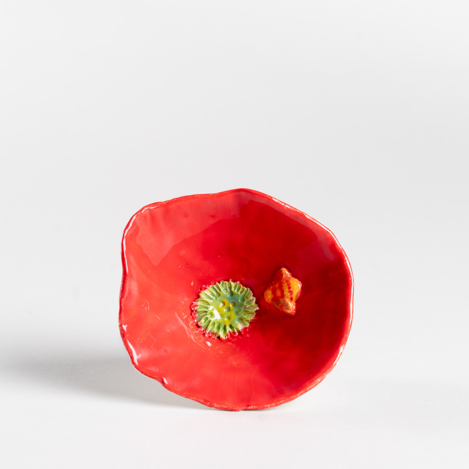 Image of Red Bee & Flower Bowl