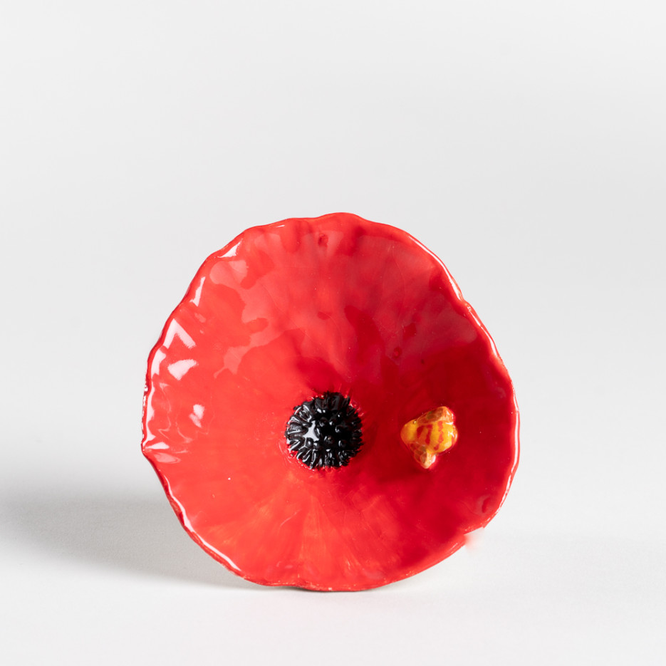 Image of Bee & Red Poppy Bowl