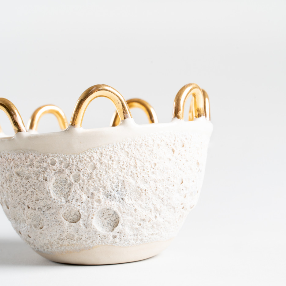 Image of Anemone Bowl with Gold Loops | Small