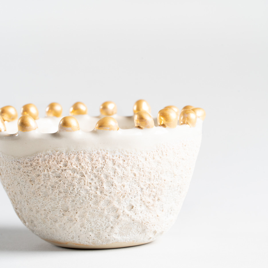 Image of Anemone Bowl with Gold Dots | Small