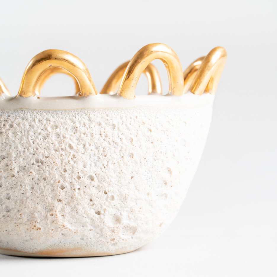 Image of Anemone Bowl with Gold Loops | Regular