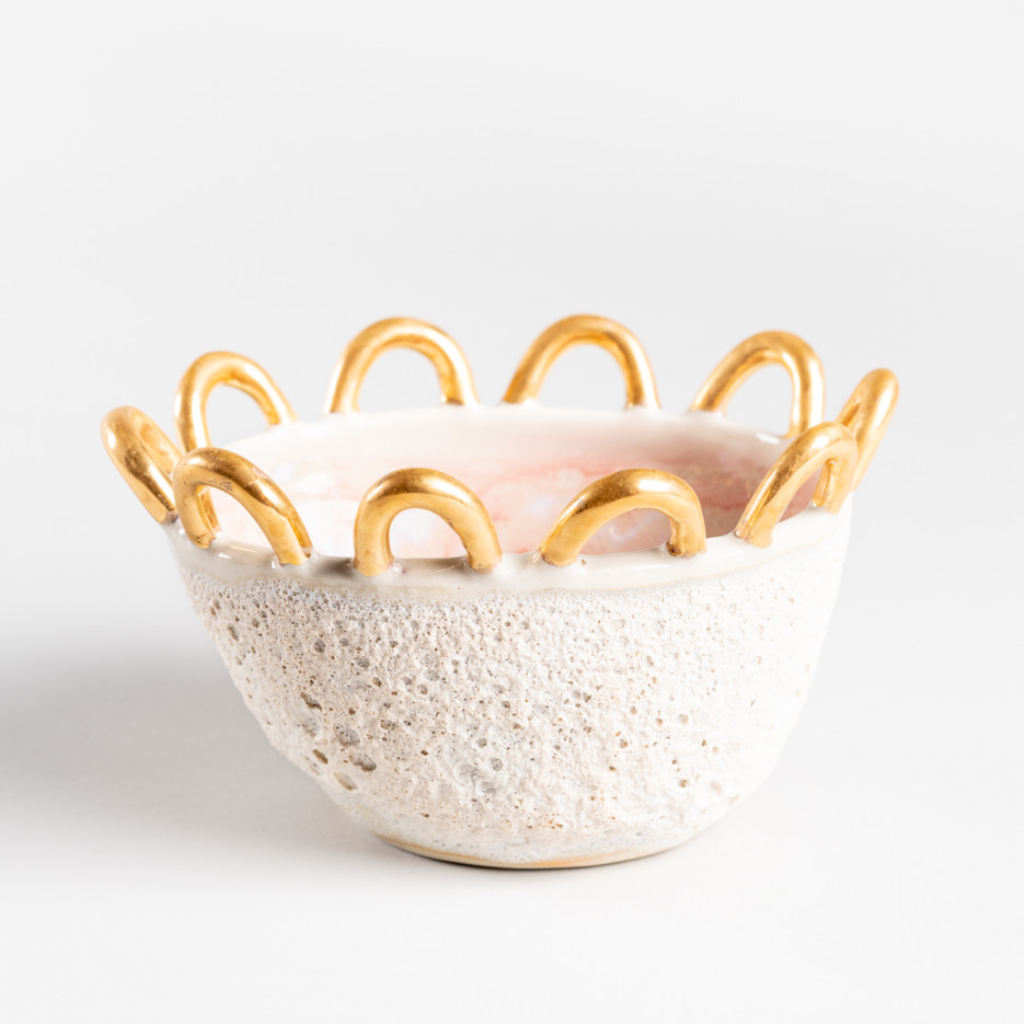 Image of Anemone Bowl with Gold Loops | Regular