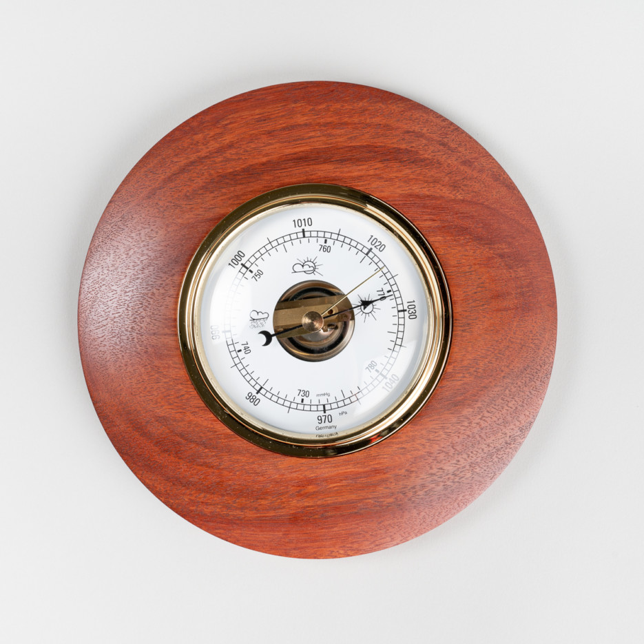 Image of Round Jarrah Barometer | Large