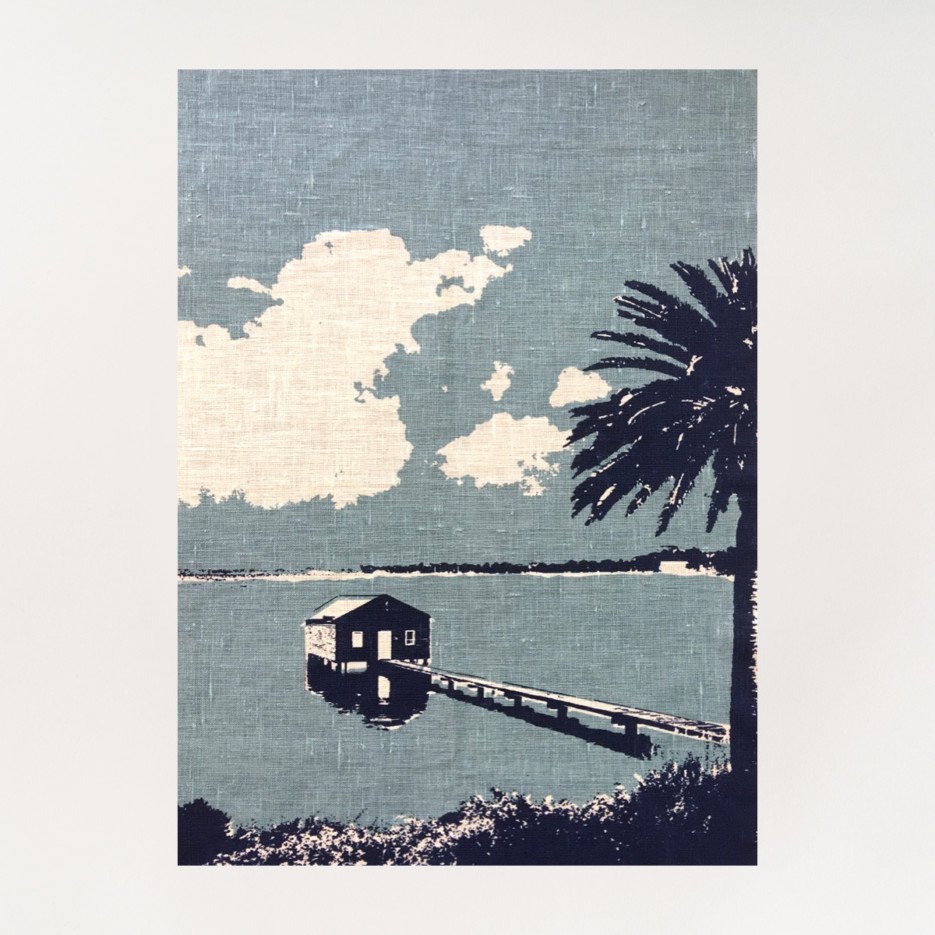 Image of Linen Tea Towel | Boathouse on the Swan