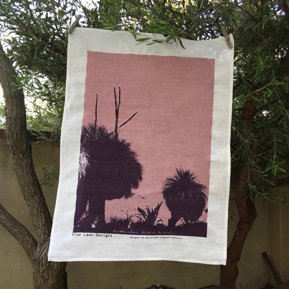 Image of Linen Tea Towel | Grass Trees