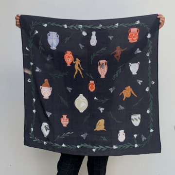 Image for Extra Large Amphora Scarf | 100% Silk Crepe de Chine