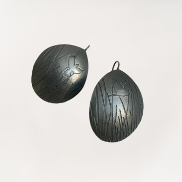 Image for Oxidised Sterling Silver Earrings