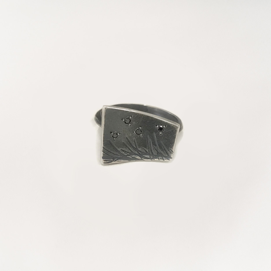 Image of Oxidised Sterling Silver Ring