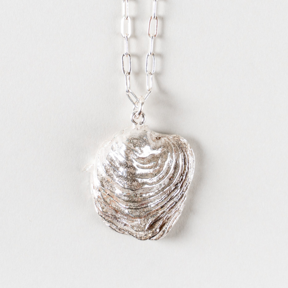 Image of Shell Necklace with White Fresh Water Pearl