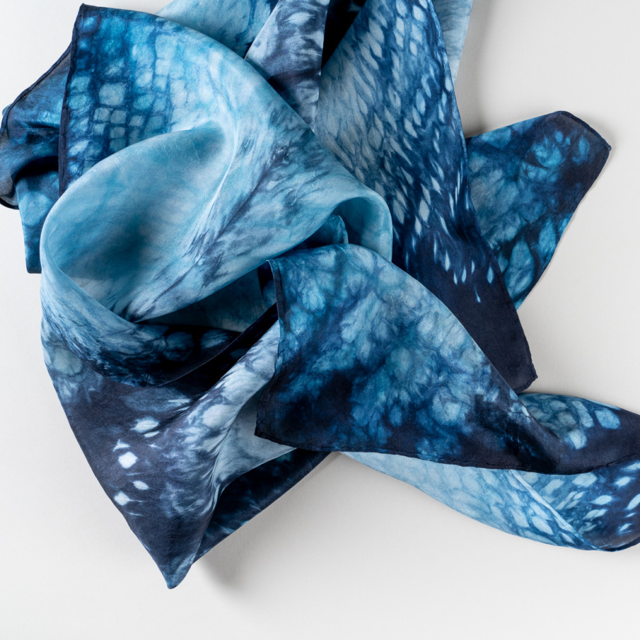 Shibori Dyed Silk Scarf - Fremantle Arts Centre eCommerce