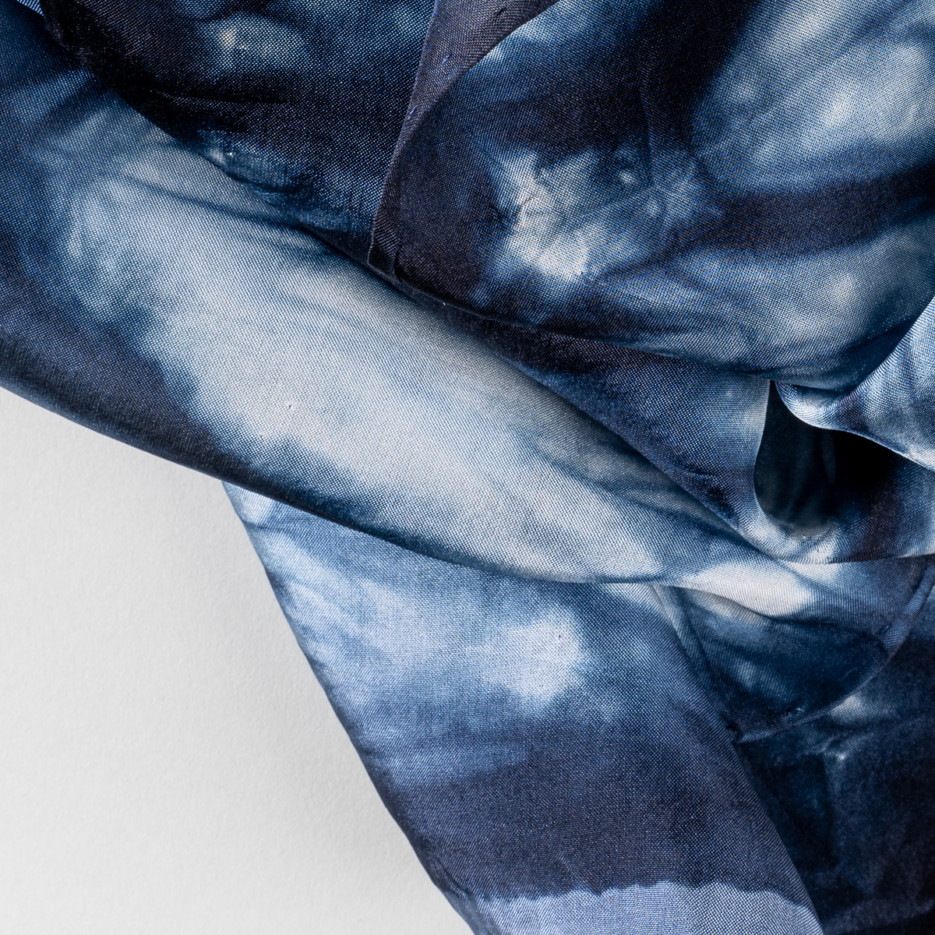 Image of Shibori Dyed Silk Scarf