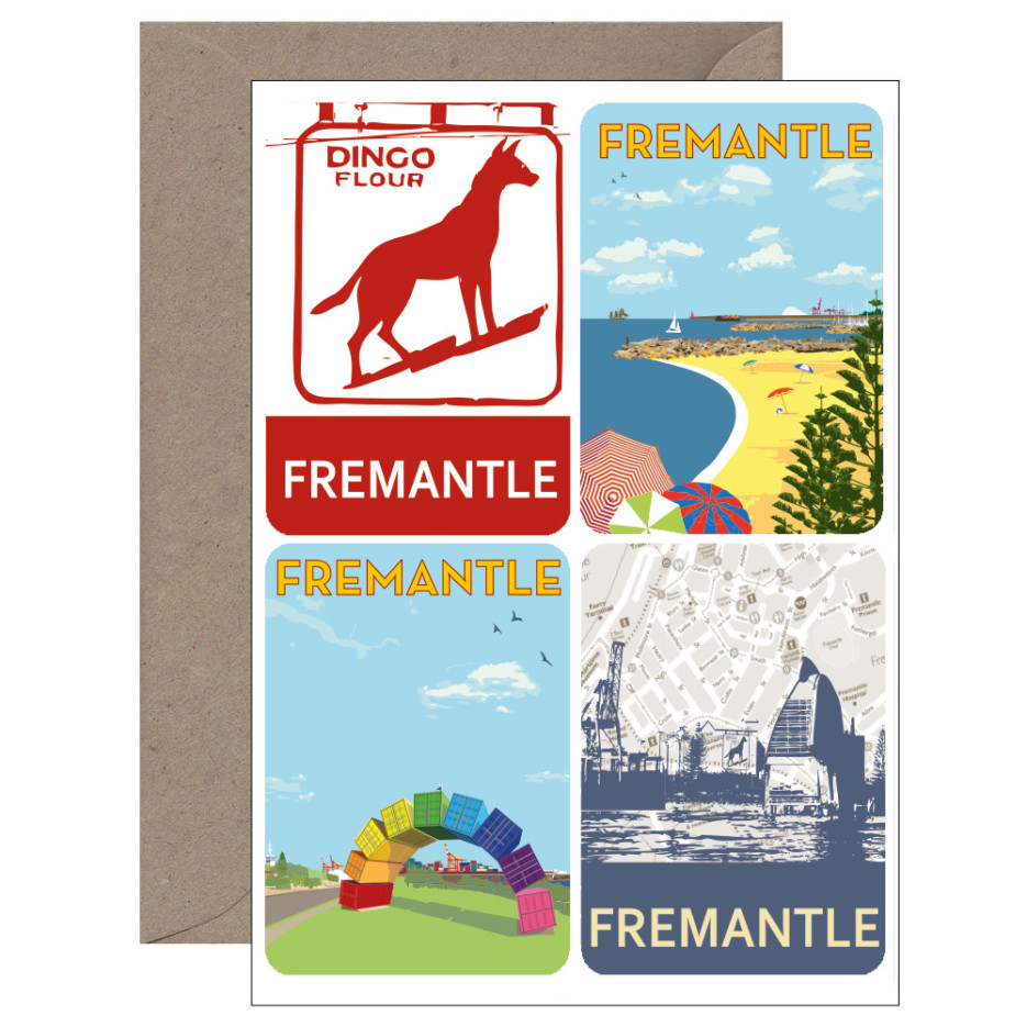Image of 4 Magnet Card | Vintage Fremantle