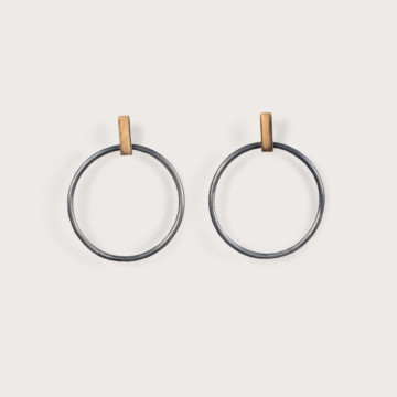Image for Olympiad Hoops Large | 9ct Gold & Sterling Silver
