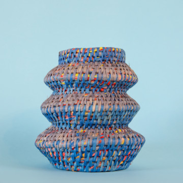 Image for Hand Dyed Woven Vessel - Blue
