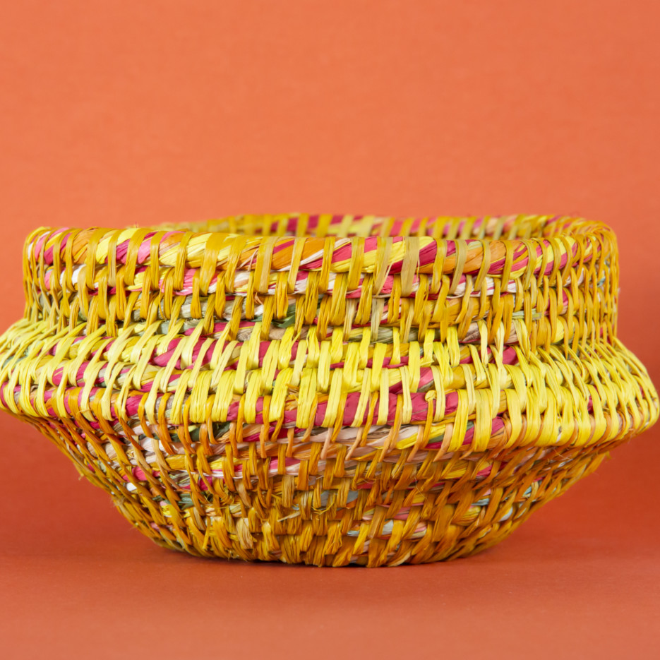 Image of Hand Dyed Woven Vessel - Ochre | Yellow
