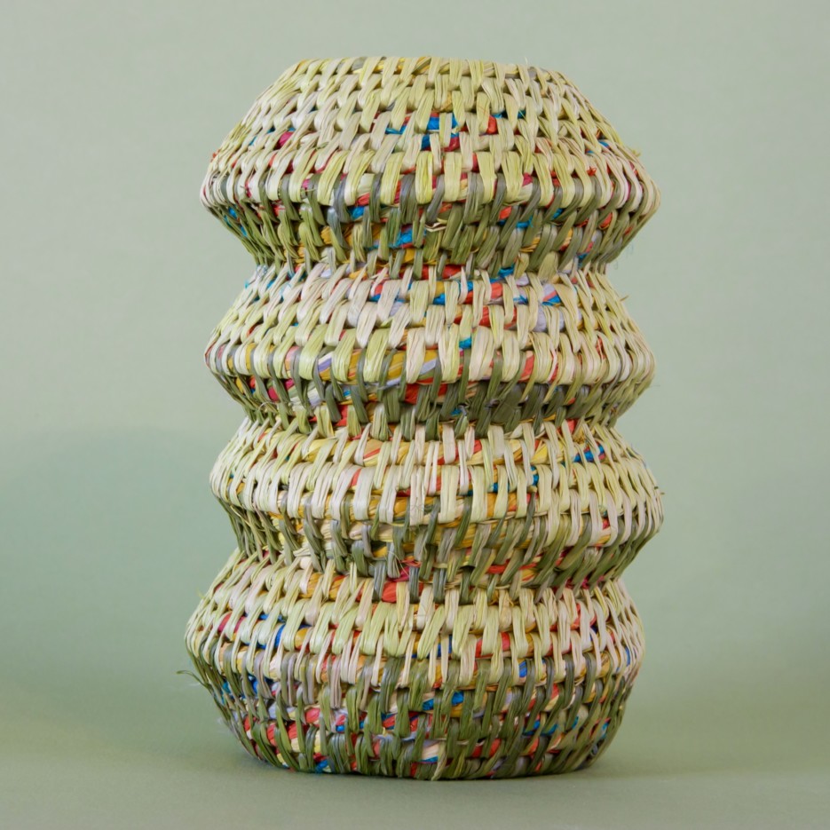 Image of Hand Dyed Woven Vessel | Green