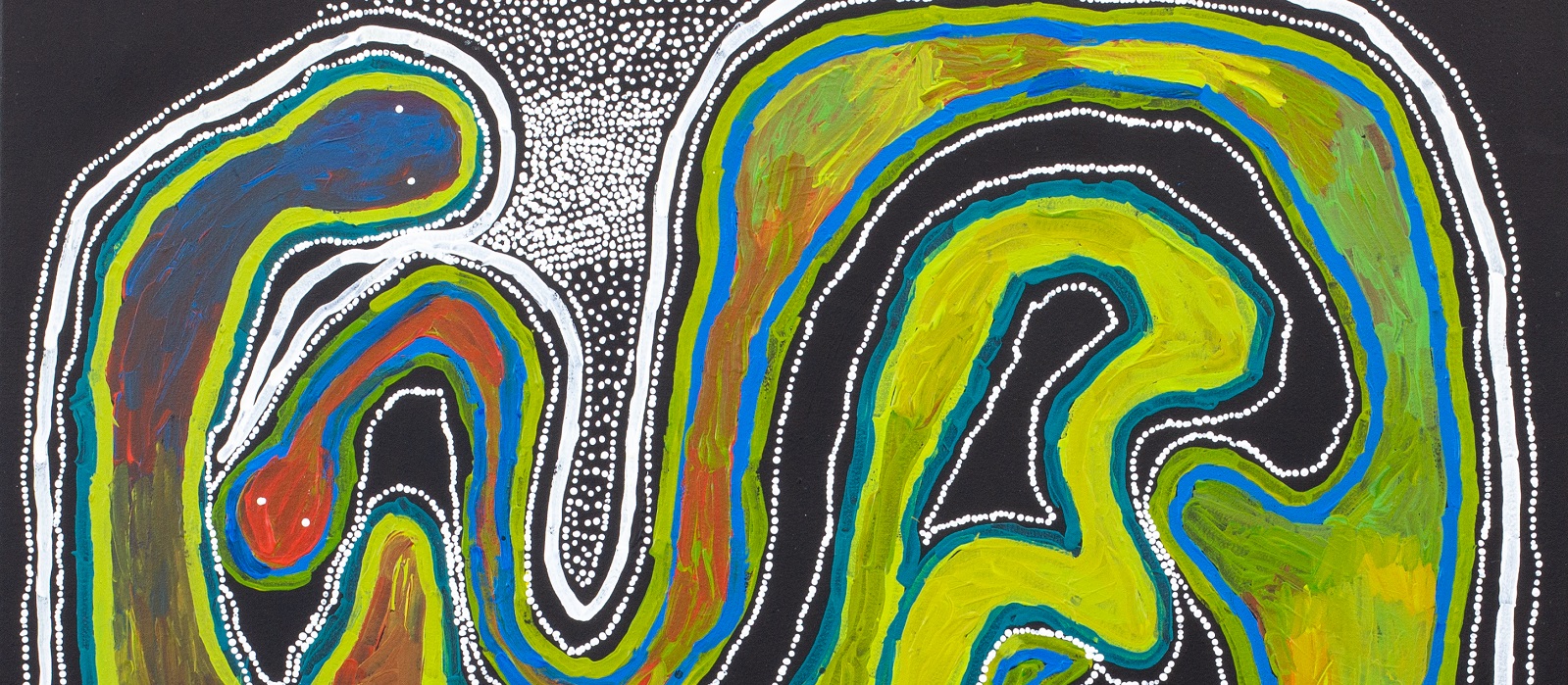 Dora Parker, Pukara (detail), 2021, acrylic on canvas, 110 x 85cm. Image courtesy the artist and Spinifex Arts Project