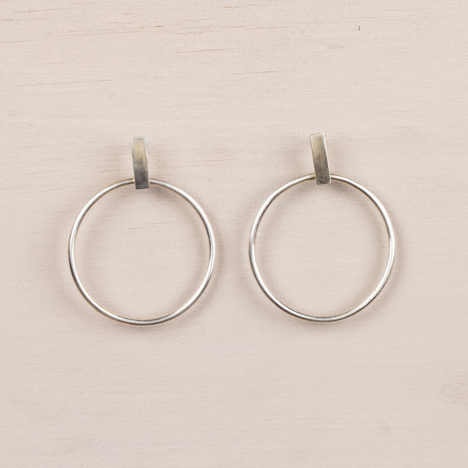 Image of Olympiad Hoops Large | Sterling Silver