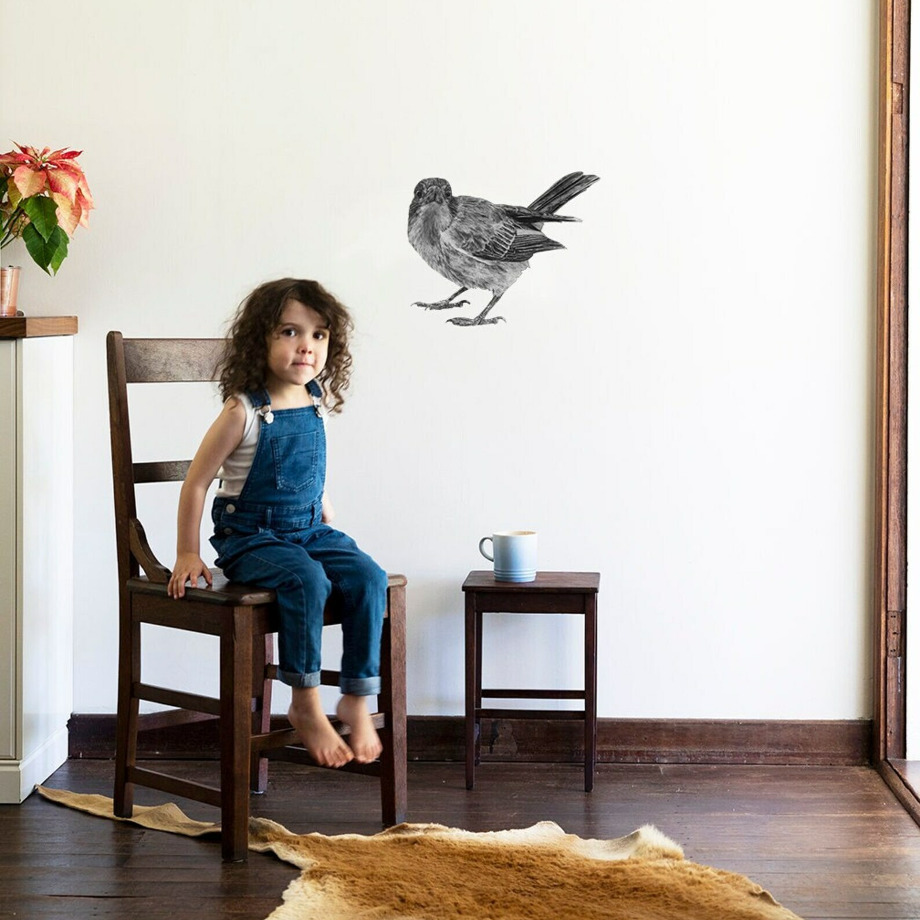 Image of Hand Drawn Wall Decal | Butcher Bird