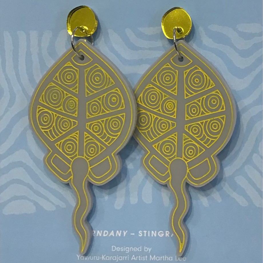 Image of Birndany (Stingray) Earrings | yellow