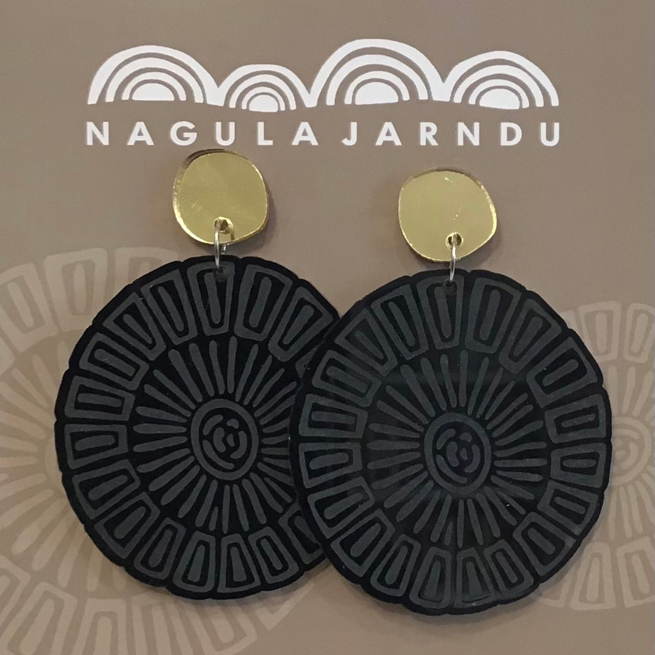 Image of Kija Country Earrings | black & gold