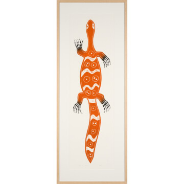 Image for Goanna VE Orange with black claws (unframed)