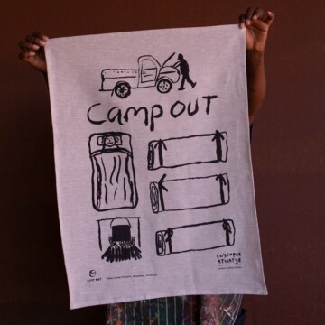 Image for Linen Tea Towel | Town Camp Designs - Camp Out