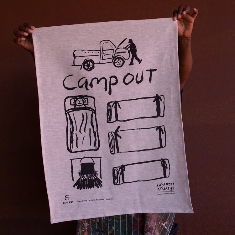 Image of Linen Tea Towel | Town Camp Designs - Camp Out