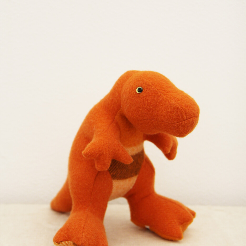 Image of Woollen T-Rex Toy Orange