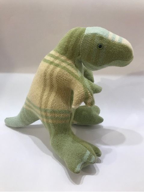Image of Woollen T-Rex toy green